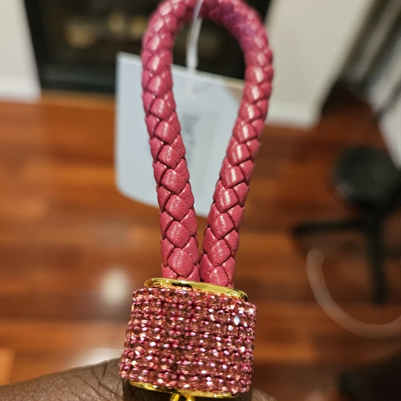 Rhinestone Pink Bunny Key Chain/Handbag Charm - Picture 3 of 9